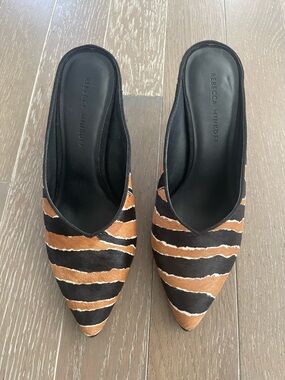 ✨ Rebecca Minkoff Calf Hair Mule Heels – Size 7 ✨